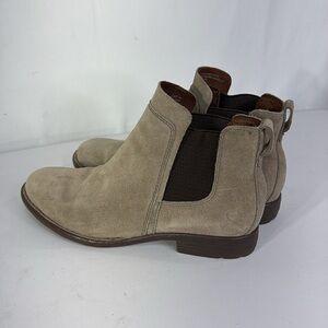 Born Beige Suede Ankle Booties